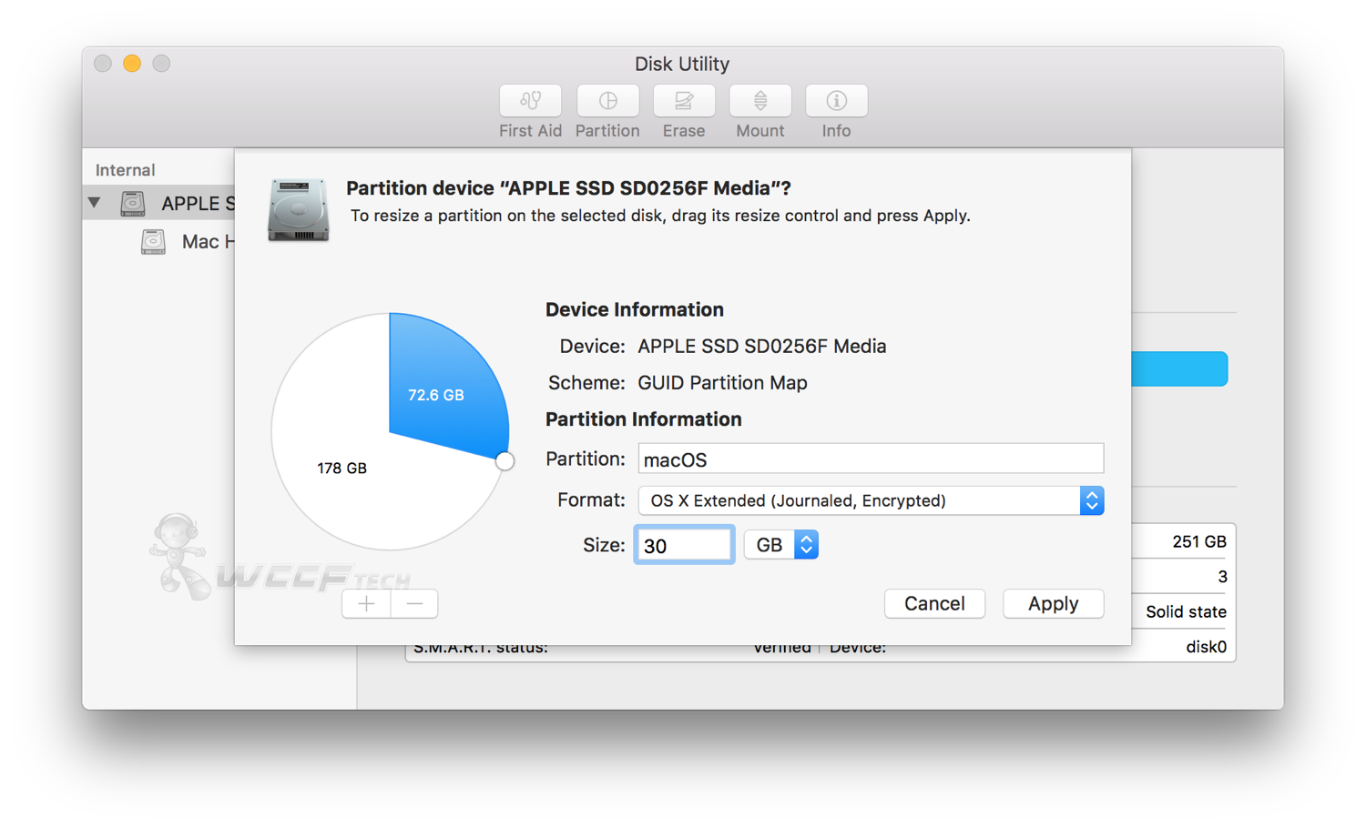 gguid partition on mac for sierra