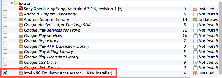 android emulator intel haxm mac